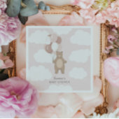 We kunnen nauwelijks wachten | Lichtroze baby meis Servet