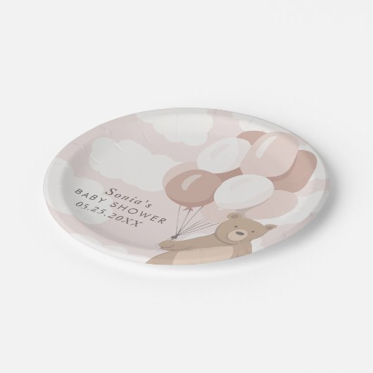 We kunnen nauwelijks wachten | Lichtroze meisjes B Papieren Bordje (Gekanteld)