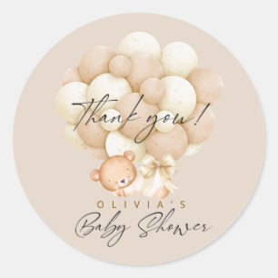 We kunnen nauwelijks wachten Neutrale Baby Shower Ronde Sticker