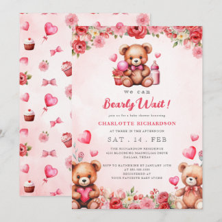 We kunnen nauwelijks wachten op Baby shower bloeme Kaart