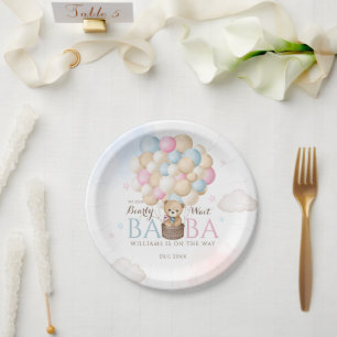 We kunnen nauwelijks wachten op gender reveal Beer Papieren Bordje