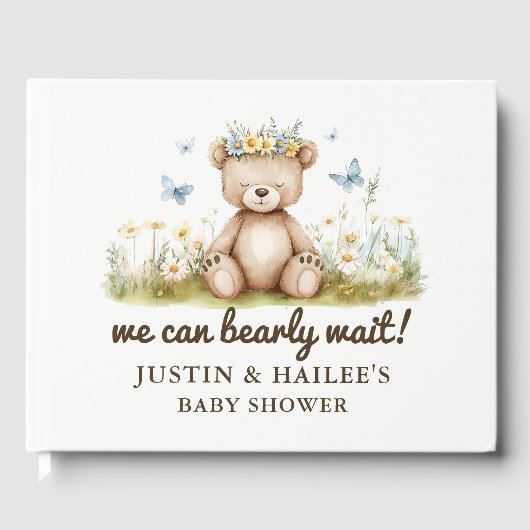 We kunnen nauwelijks wachten op Girly Wildflower B Gastenboek (Voorkant)