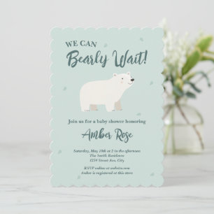 We kunnen nauwelijks wachten op het Baby shower Kaart