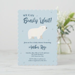 We kunnen nauwelijks wachten op het Baby shower Kaart