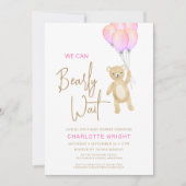 We kunnen nauwelijks wachten op het Baby shower va Kaart (Voorkant)