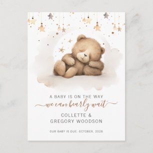 We kunnen nauwelijks wachten op het slapen Baby Be Aankondigingskaart
