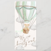 We kunnen nauwelijks wachten op Mint Green Baby sh Menu (Achterkant)