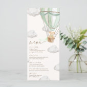 We kunnen nauwelijks wachten op Mint Green Baby sh Menu (Staand voorkant)