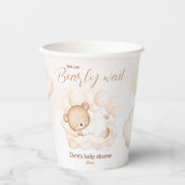We kunnen nauwelijks wachten op neutrale Baby show Papieren Bekers (Voorkant)