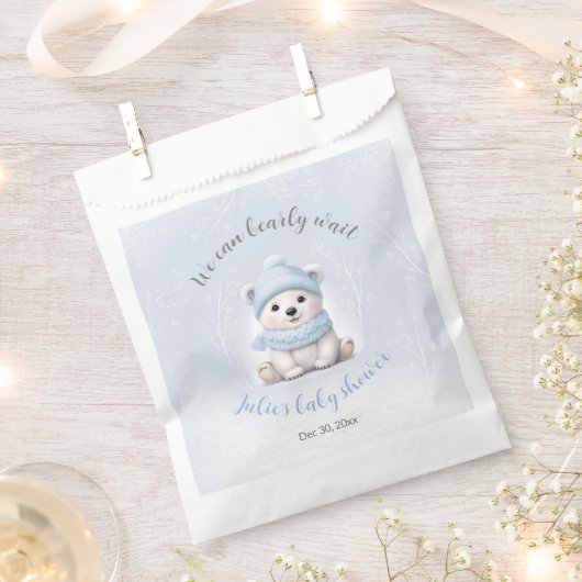 We kunnen nauwelijks wachten op Schattige Beer Blu Bedankzakje (Geknipt)