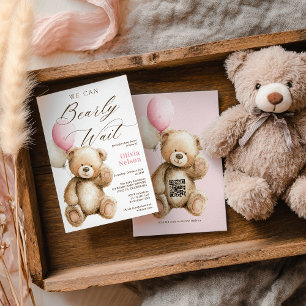 We kunnen nauwelijks wachten op Teddy Bear QR Girl Kaart