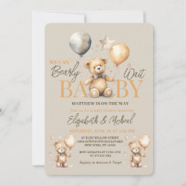 We kunnen nauwelijks wachten op thema Baby shower  Kaart