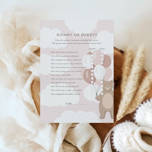 We kunnen nauwelijks wachten | Roze mama of papa s Informatiekaartje