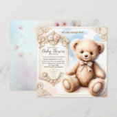 We kunnen nauwelijks wachten schattige teddybeer B Kaart (Voorkant / Achterkant)