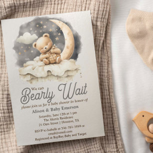 "We kunnen nauwelijks wachten" Sleepy Baby shower Kaart