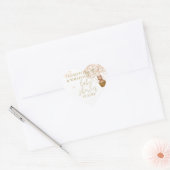 We kunnen nauwelijks wachten Teddybeer Baby Borrel Hart Sticker (Envelop)