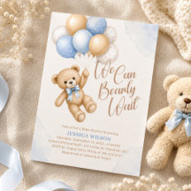 We kunnen nauwelijks wachten Teddybeer Baby Shower
