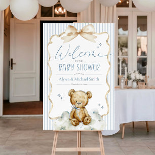We kunnen nauwelijks wachten Teddybeer Jongens Bab Poster