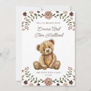 We kunnen nauwelijks wachten Teddybeer Zwangerscha Aankondiging