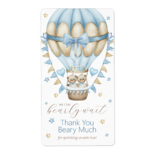 We kunnen nauwelijks wachten Twin Boy Sprinkle Dan Etiket