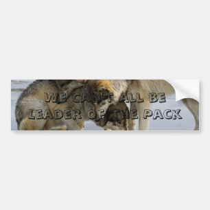 We kunnen niet allemaal leider van het pakket zijn bumpersticker