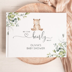 We kunnen snel wachten op baby shower gastenboek