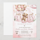 We kunnen snel wachten op het Baby shower van Pink Kaart (Voorkant / Achterkant)