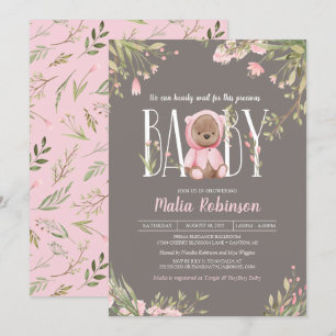 We kunnen snel wachten op het Baby shower van Pink Kaart