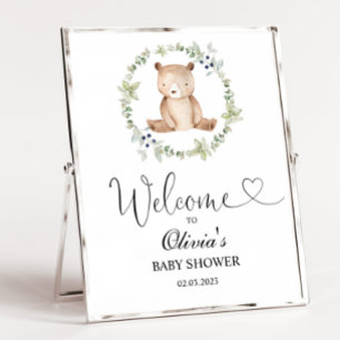 We kunnen snel wachten op het baby shower-welkomst poster