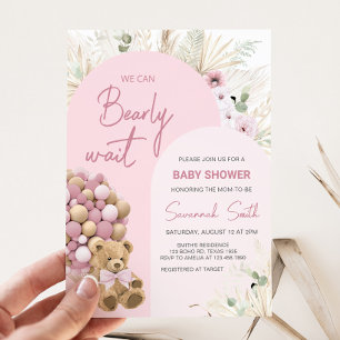We kunnen snel wachten op roze Baby shower Kaart
