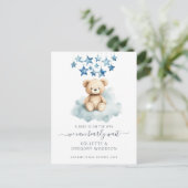 We kunnen Teddy Bear bijna niet wachten op een wol Aankondigingskaart (Staand voorkant)