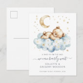 We kunnen Teddy Bear bijna niet wachten op een wol Aankondigingskaart (Voorkant / Achterkant)