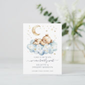 We kunnen Teddy Bear bijna niet wachten op een wol Aankondigingskaart (Staand voorkant)