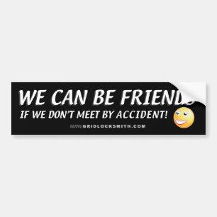 WE KUNNEN VRIENDS-SMILEY ZIJN BUMPERSTICKER