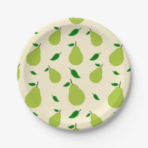 We kunnen vrolijk wachten op Herfst Pear Papieren Bordje