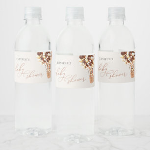We kunnen wachten. Baby shower Etiket waterflesje