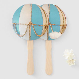 We kunnen wachten. Baby shower Hand Fan Handwaaier