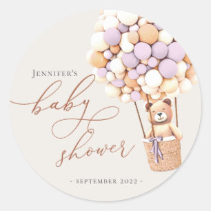 We kunnen wachten. Baby shower Klassieke Ronde Sti Ronde Sticker