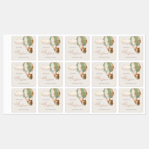 We kunnen wachten. Etiketten voor baby shower Labels