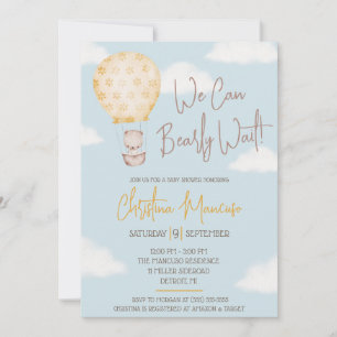We kunnen wachten. Genderneutraal Baby shower Kaart