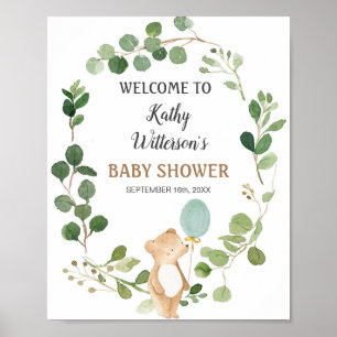 We kunnen wachten op Baby shower welkomstteken Poster