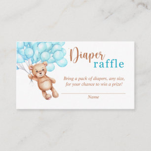 We kunnen wachten op Teddy Bear Diaper Raffle Card Informatiekaartje