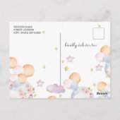 We kunnen wachten tot Teddy Bear Baby shower Briefkaart (Achterkant)