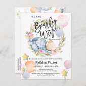 We kunnen wachten tot Teddy Bear Baby shower Briefkaart (Voorkant / Achterkant)