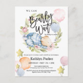 We kunnen wachten tot Teddy Bear Baby shower Briefkaart (Voorkant)