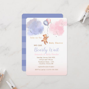 We kunnen wachten tot Teddy Bear Baby shower Kaart