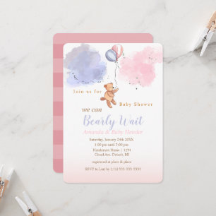 We kunnen wachten tot Teddy Bear Baby shower Kaart