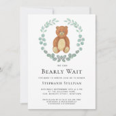 We kunnen wachten tot Teddy Bear Baby shower Kaart (Voorkant)