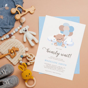 We kunnen wachten tot Teddy Bear Baby shower Kaart