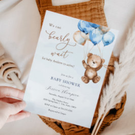 We kunnen wachten tot Teddy Bear Baby shower Kaart